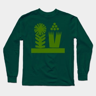 Vintage Cactus Plants Illustration Decor Long Sleeve T-Shirt